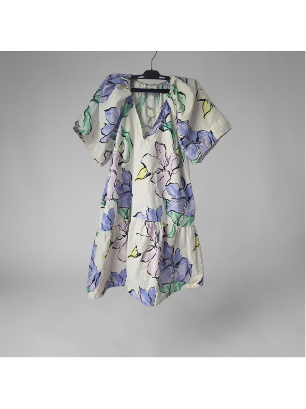 Women's A New Day Floral Midi Dress Size S White Purple